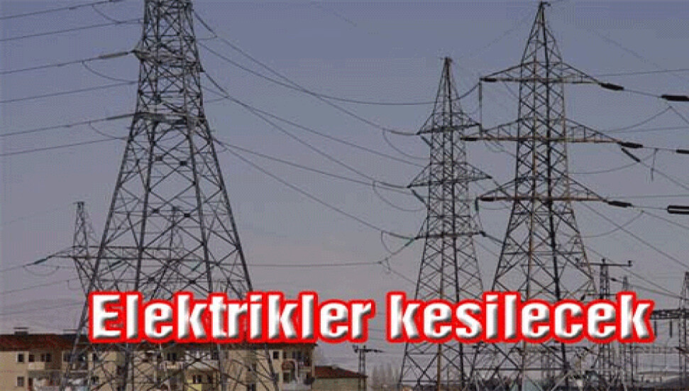 Vadili'de yarın 6 saat elektrik yok